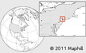 Blank Location Map of ZIP code 07011, highlighted country, highlighted county
