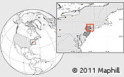 Blank Location Map of ZIP code 07011, highlighted country, highlighted state