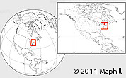 Blank Location Map of ZIP code 07011, highlighted state, within the entire country