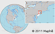 Gray Location Map of ZIP code 07011, highlighted county, highlighted state