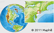 Physical Location Map of ZIP code 07011, highlighted state