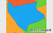 Political Simple Map of ZIP code 07011