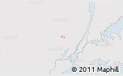 Silver Style 3D Map of ZIP code 07014, single color outside