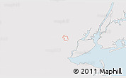 Silver Style 3D Map of ZIP code 07016, single color outside