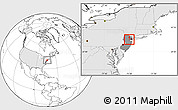 Blank Location Map of ZIP code 07016, highlighted country, highlighted state