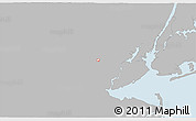Gray 3D Map of ZIP code 07027, single color outside
