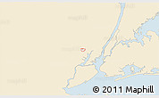 Classic Style 3D Map of ZIP code 07029, single color outside
