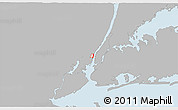 Gray 3D Map of ZIP code 07030, single color outside