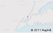 Silver Style 3D Map of ZIP code 07030, single color outside