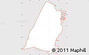 Classic Style Simple Map of ZIP code 07030, cropped outside