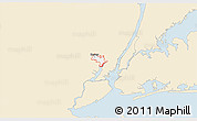 Classic Style 3D Map of ZIP code 07032, single color outside