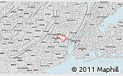 Silver Style 3D Map of ZIP code 07032