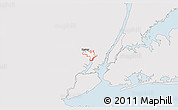 Silver Style 3D Map of ZIP code 07032, single color outside