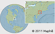Savanna Style Location Map of ZIP code 07032, hill shading