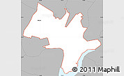 Gray Simple Map of ZIP code 07032