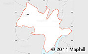 Silver Style Simple Map of ZIP code 07032