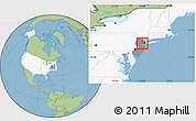 Savanna Style Location Map of ZIP code 07033, highlighted country, highlighted state