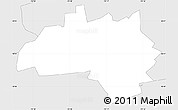 Silver Style Simple Map of ZIP code 07033