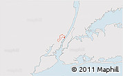 Silver Style 3D Map of ZIP code 07047, single color outside