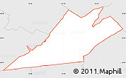 Silver Style Simple Map of ZIP code 07066