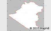 Gray Simple Map of ZIP code 07081, cropped outside