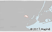 Gray 3D Map of ZIP code 07083, single color outside
