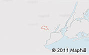 Silver Style 3D Map of ZIP code 07083, single color outside