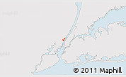 Silver Style 3D Map of ZIP code 07086, single color outside