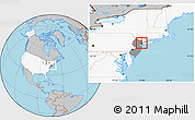 Gray Location Map of ZIP code 07086, highlighted country, highlighted state