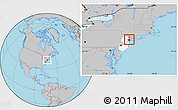 Gray Location Map of ZIP code 07086, highlighted state