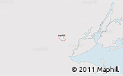 Silver Style 3D Map of ZIP code 07090, single color outside