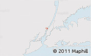 Silver Style 3D Map of ZIP code 07093, single color outside