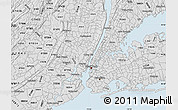 Silver Style Map of ZIP code 07093