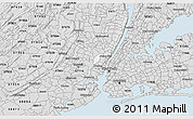 Silver Style 3D Map of ZIP code 07094