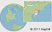 Savanna Style Location Map of ZIP code 07094, highlighted state
