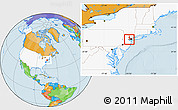 Political Location Map of ZIP code 07203, highlighted country, highlighted county