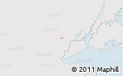 Silver Style 3D Map of ZIP code 07204, single color outside