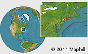 Satellite Location Map of ZIP code 07204, highlighted county