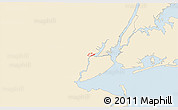 Classic Style 3D Map of ZIP code 07206, single color outside