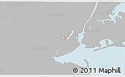 Gray 3D Map of ZIP code 07206, single color outside