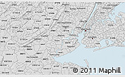 Silver Style 3D Map of ZIP code 07206