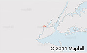 Silver Style 3D Map of ZIP code 07206, single color outside