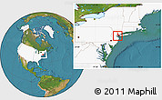 Satellite Location Map of ZIP code 07206, highlighted country, highlighted county