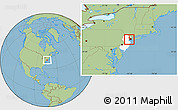 Savanna Style Location Map of ZIP code 07206, highlighted state