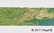 Satellite Panoramic Map of ZIP code 07206