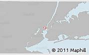 Gray 3D Map of ZIP code 07302, single color outside