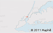 Silver Style 3D Map of ZIP code 07302, single color outside
