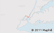 Silver Style 3D Map of ZIP code 07304, single color outside