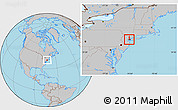 Gray Location Map of ZIP code 07304