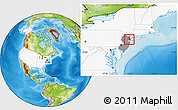 Physical Location Map of ZIP code 07304, highlighted country, highlighted state